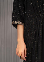 Chiffon Kaftan in Black