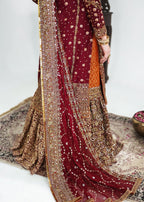 Pk chiffon Lehenga in Red