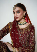 Pk chiffon Lehenga in Red