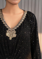 Chiffon Kaftan in Black