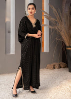 Chiffon Kaftan in Black